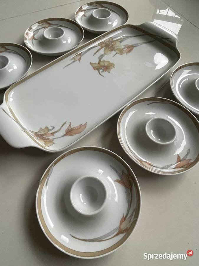 Zestaw śniadaniowy Hutschenreuter vintage Porcelana i szkło Toruń