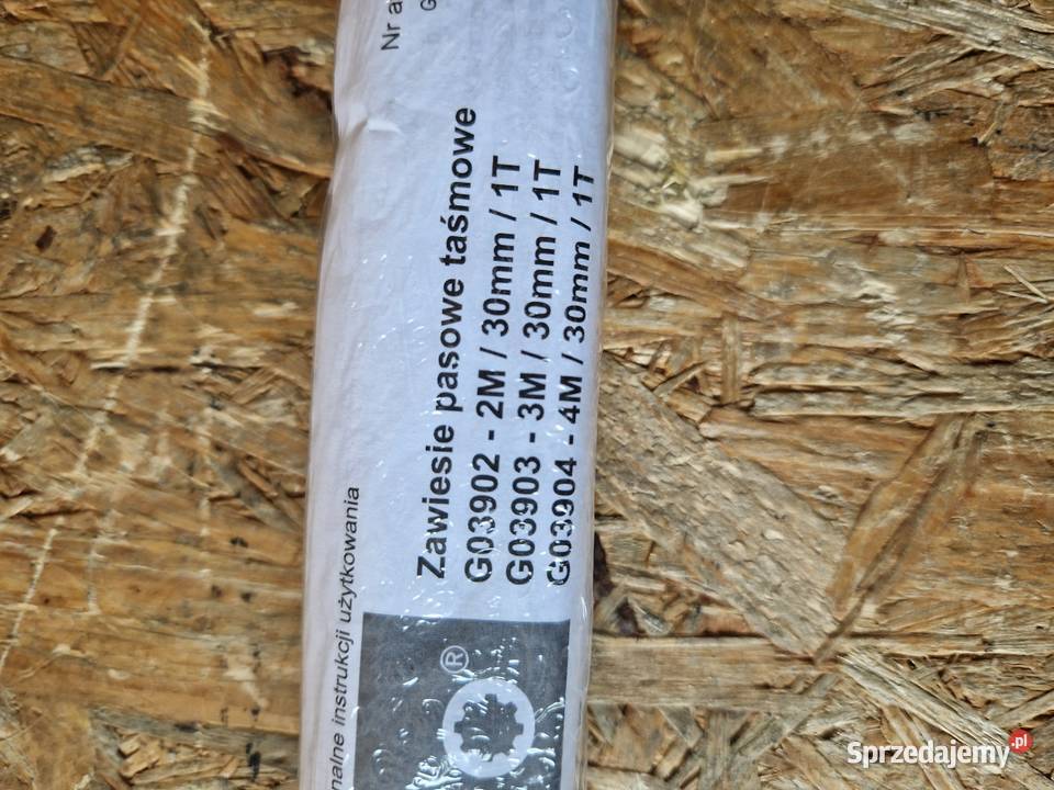 Zawiesie pasowe taśmowe 1T 2M 30mm wielkopolskie Głogowa