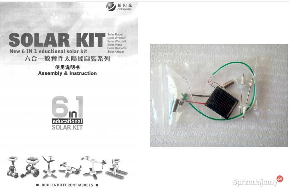 Solarny model KIT do montażu EduFun 6 in 1 Edukacyjne sprzedam