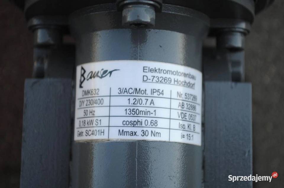 Motoreduktor kątowy 018kw 68obrmin FVAT Kargowa sprzedam