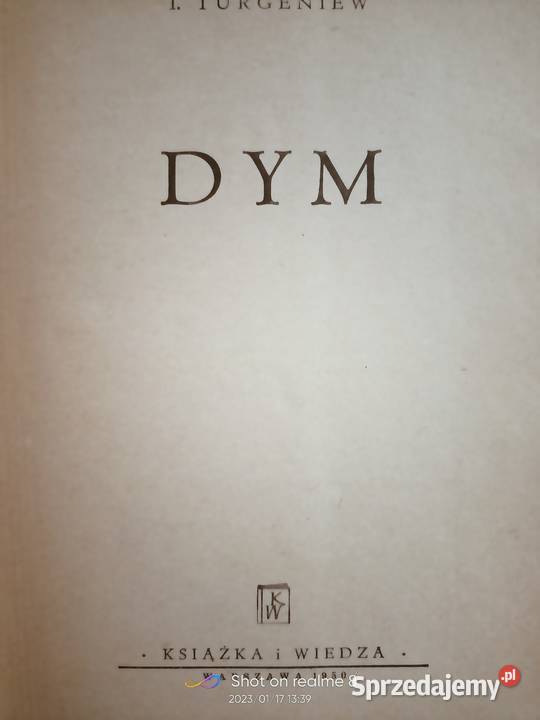 Dym Turgieniew książki Warszawa księgarnia Rok wydania 1976