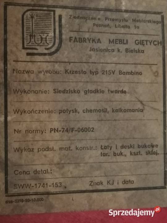 Krzesełko retro vintage z PRLU do karmienia