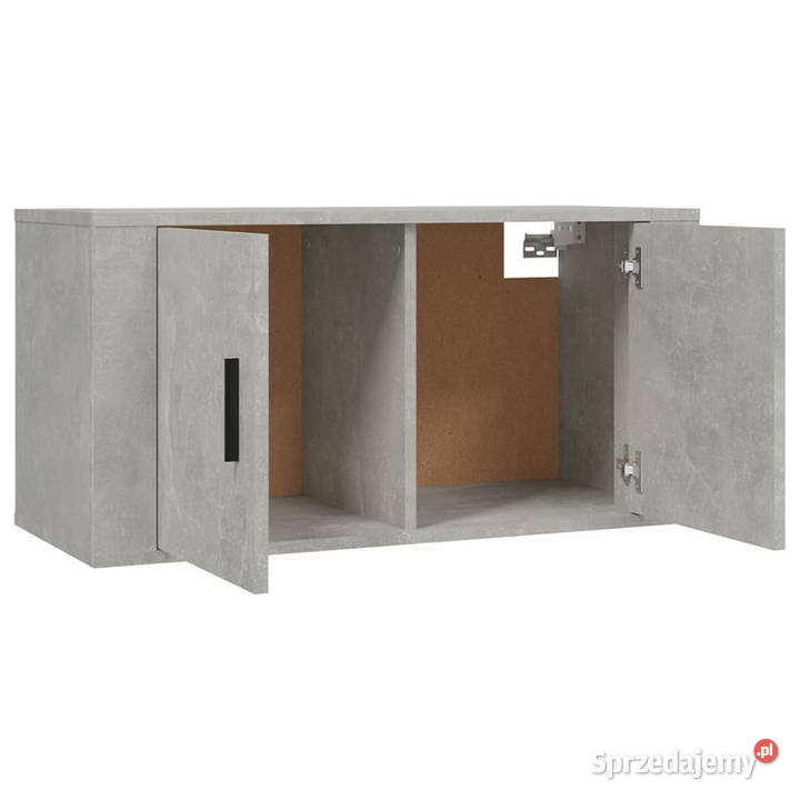 Wiszące szafki TV 2 szarość betonu 80x345x40 mazowieckie Warszawa