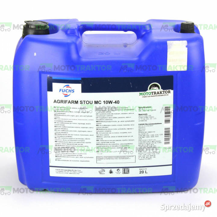 OLEJ FUCHS AGRIFARM STOU MC 1040 20L nieuszkodzony Łążynek