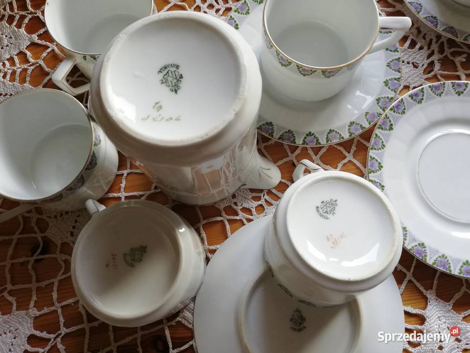 Zestaw starej sygnowanej porcelany Ropa