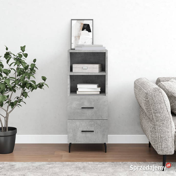 Szafka szarość betonu 345x34x90 materiał mazowieckie Warszawa