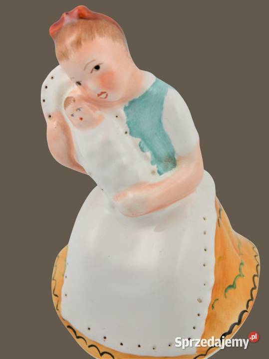 mama tuli niemowlę ceramika Bodrogkeresztr 1950r