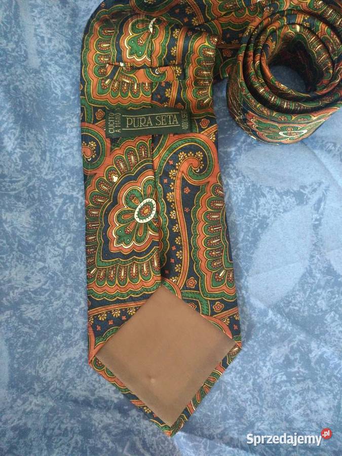 Ręcznie szyty krawat z naturalnego jedwabiu