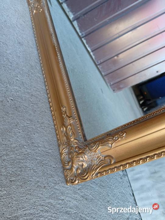 lustro w złotej ramie 427 Wyposażenie wnętrz
