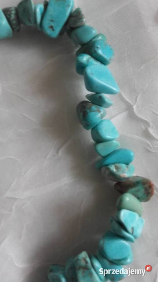 NASZYJNIK Z NATURALNYCH TURKUSÓW Piła