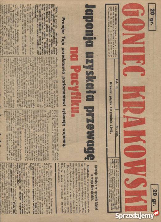 Goniec Krakowski RIII 1941298 Kultura i Rozrywka Szczecin