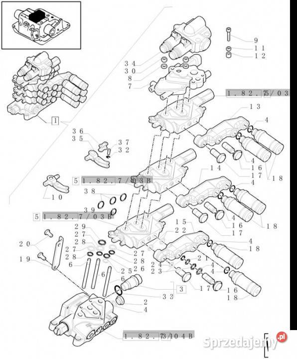 Holland T6010 T6070 Zawór sterujący 87551652 Jastrzębniki