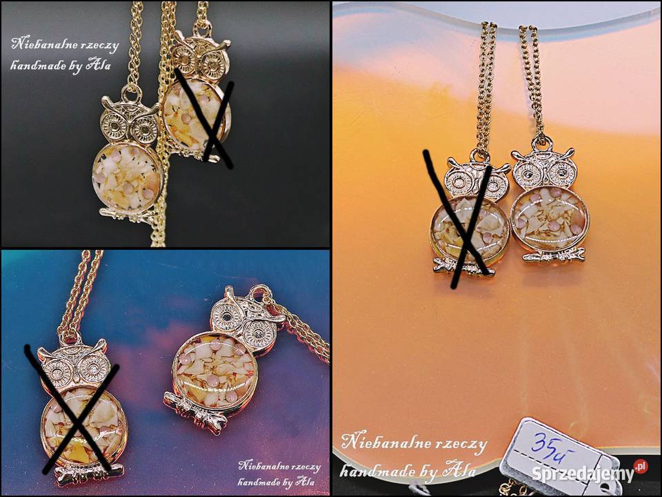 Biżuteria z żywicy wisiorek naszyjnik Kutno