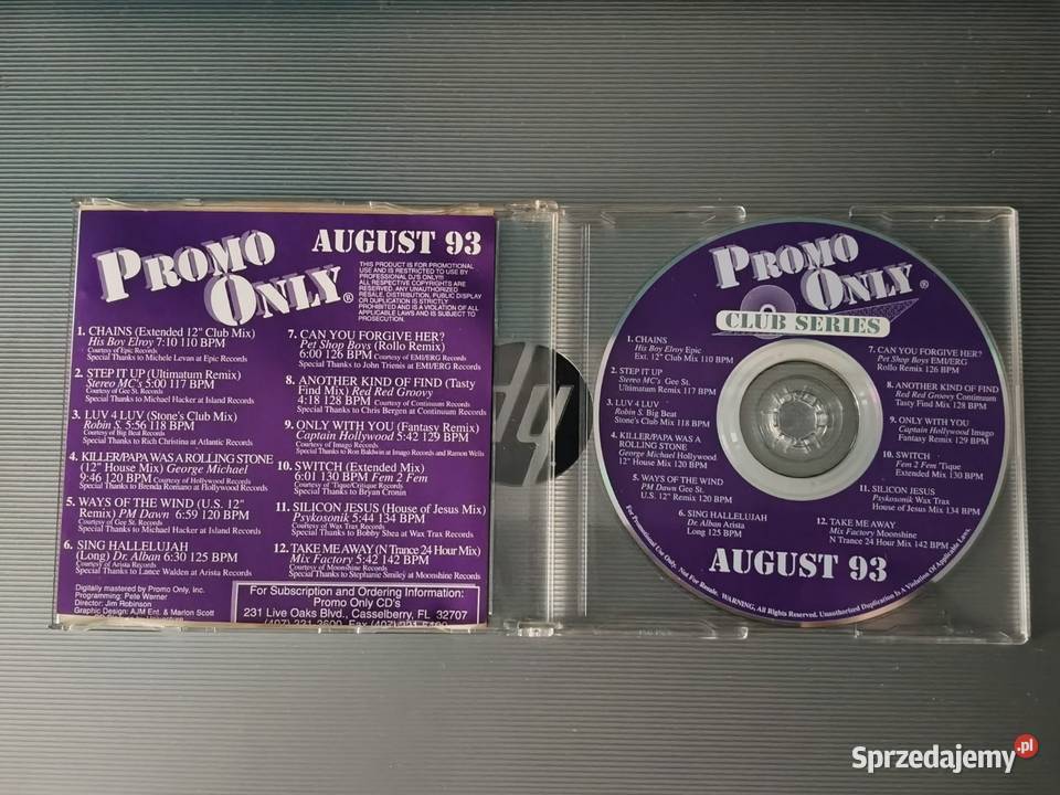 PROMO ONLY Club Series AUGUST 93 1 płyta Tychy