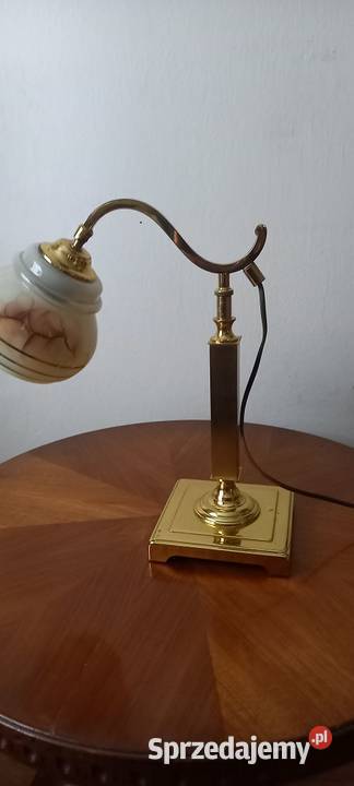Mosiężna lampa gabinetowa z ruchomym ramieniem Skierniewice