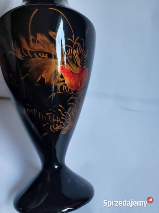 złote rybki wazon flakon amfora z laki retro Kielce