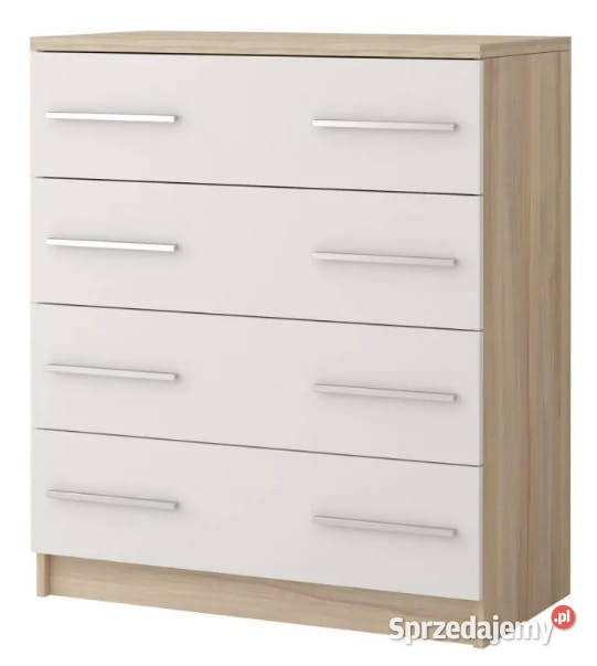 Komoda z szufladami 80 biały sonomaszary 80cm Łódź sprzedam