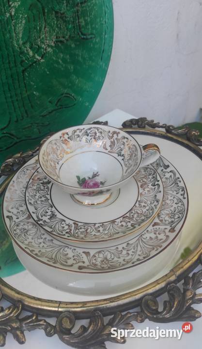 Alka Kunst 830 Bawaria FloralCream Goldzestaw Pabianice