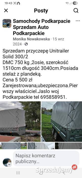 Przyczepa lekkaTemared Jasło