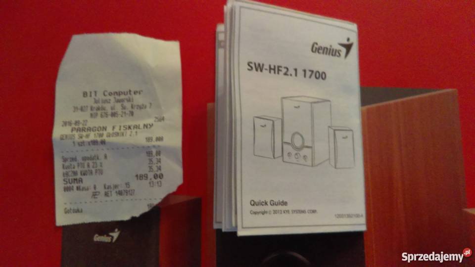 dzis 100 zestaw głośników Genius SWHF 21 1700 Kraków