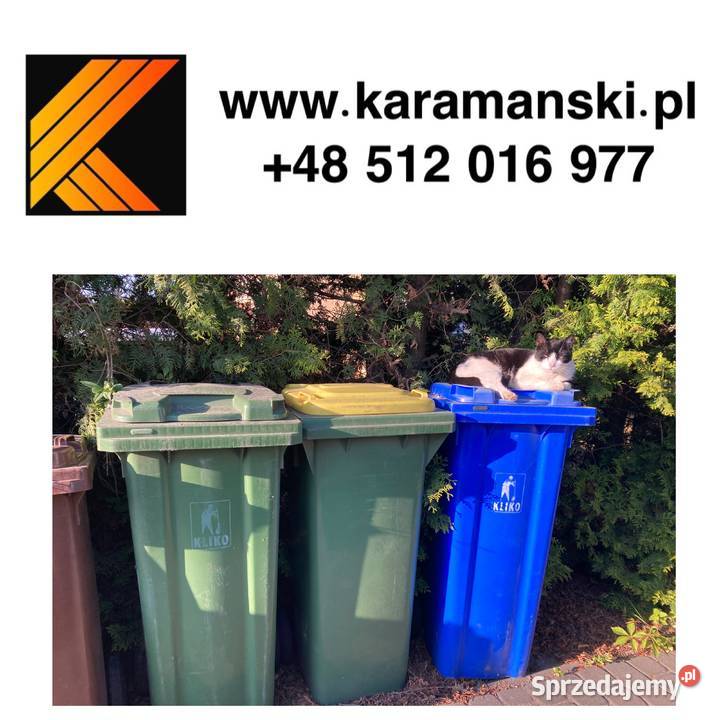 pojemniki na odpady komunalne 240 L używane hurt Szczecin