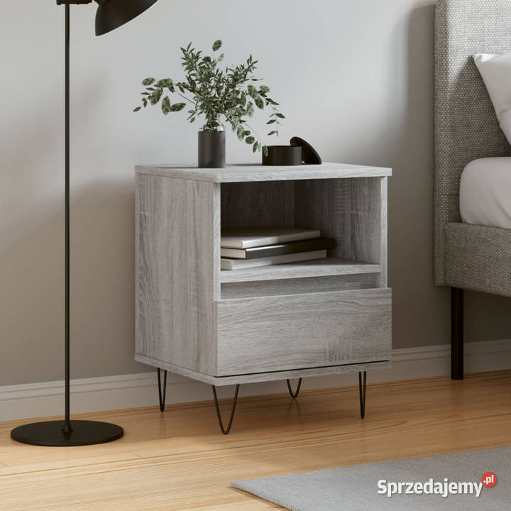 Szafka nocna szary dąb sonoma 40x35x50 WM830632