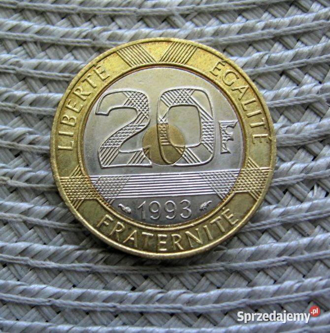 Francja 20 Frankóe 1993r Ładna Numizmatyka Kalisz
