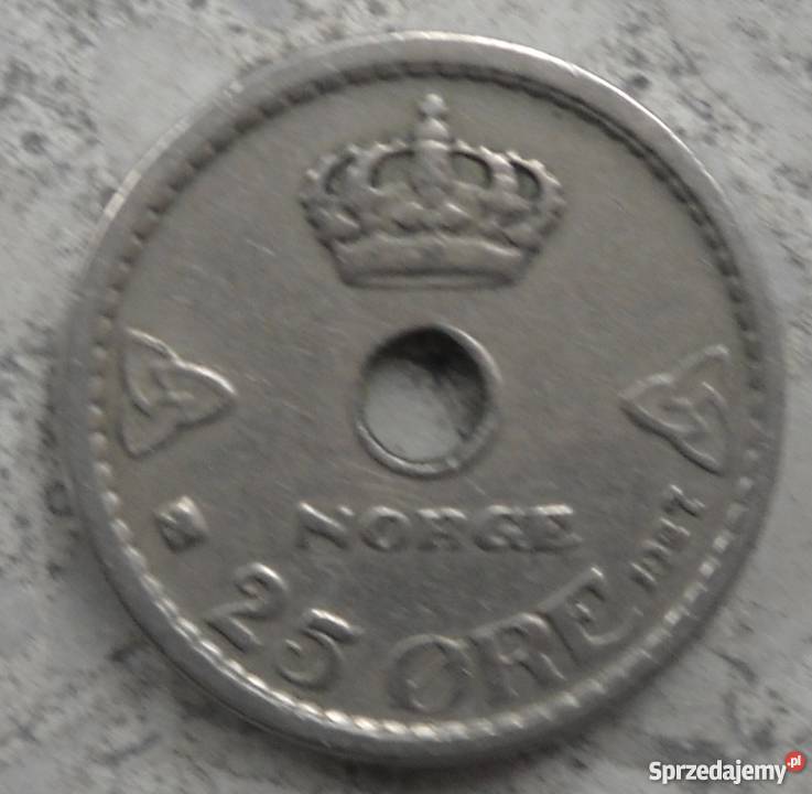 NORWEGIA25 ORE1927 r Z OTWOREM Numizmatyka Legionowo