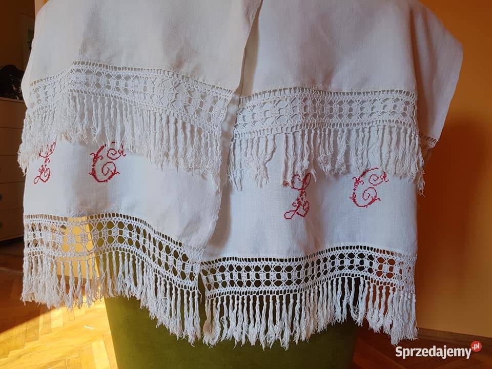 Stare ręczniki z lnu śląskie Myszków sprzedam