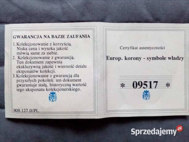 Europejskie Korona Królów Złoto Kryształy Sosnowiec