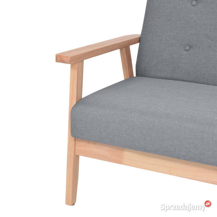 Sofa 2osobowa tapicerowana tkaniną jasnoszara mazowieckie Warszawa sprzedam