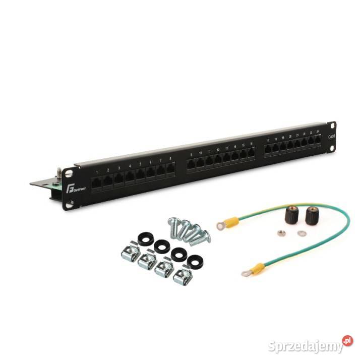 PATCH PANEL UTP CAT6 24 PORTY PGF6UTP24B5 szafy i akcesoria  Knurów