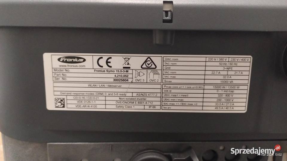 Falownik 3fazowy Fronius Symo 1503M Smart Meter Unisław