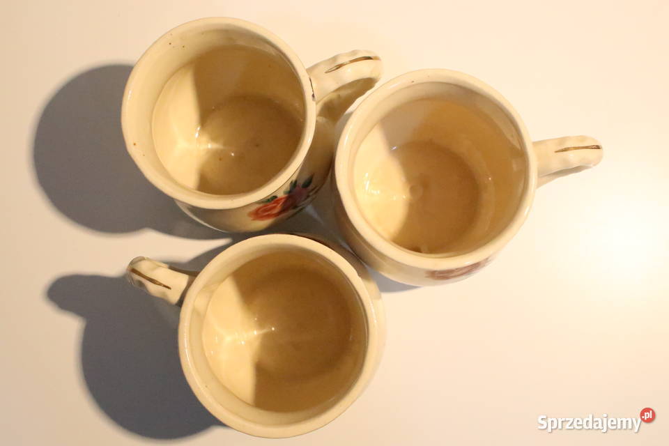 Porcelanowe kubki dzbanuszki z różami Kubki Wrocław