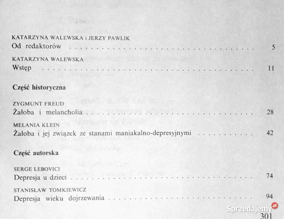 Depresja Ujęcie psychoanalityczne Katarzyna lubelskie Chełm sprzedam