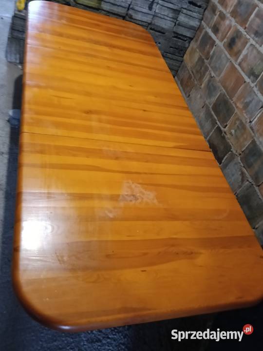 Stół drewniany rozkładany plus krzesla Konin sprzedam