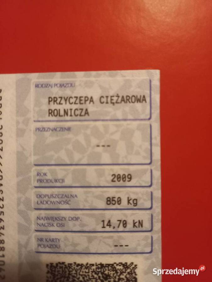 Przyczepa rolnicza sam nieuszkodzony Wielki Łęck