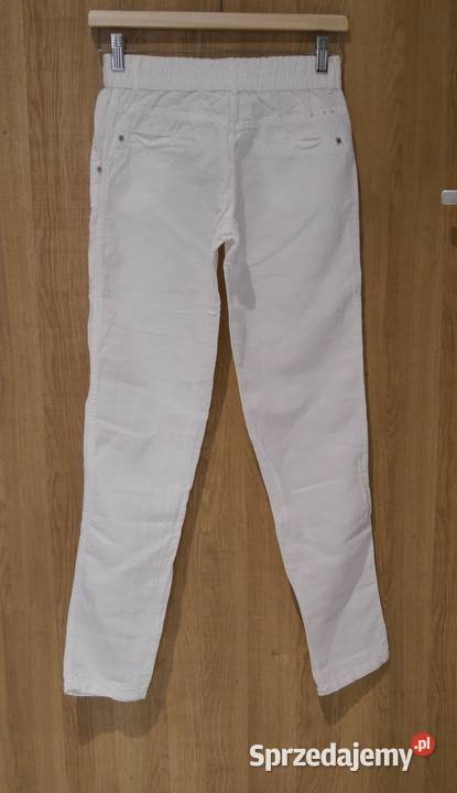 Bershka świetne spodnie lekkie len 34 XS dolnośląskie Wrocław