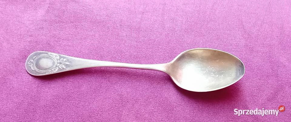 Secesyjna pozłacana łyżka z medalionem przełom Antyki Koźminek sprzedam