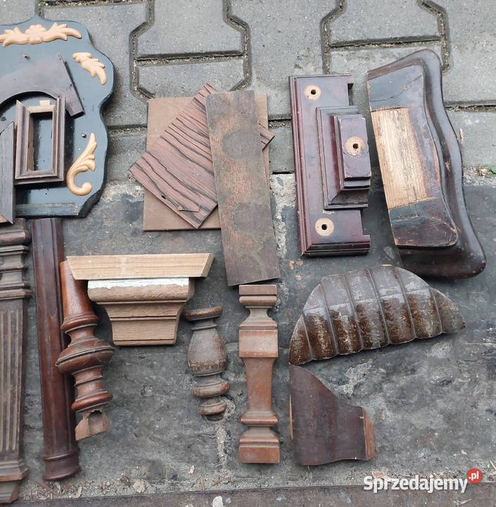 Drewniane elementy starych zegarów aplikacje Tczew