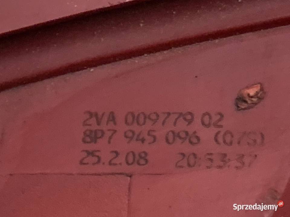 Lampa prawa tylna AUDI A3 8P 8P7 CABRIO Lift Led małopolskie Barwałd Dolny