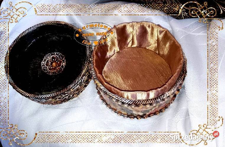 Pudełko na drobiazgi decoupage handmade