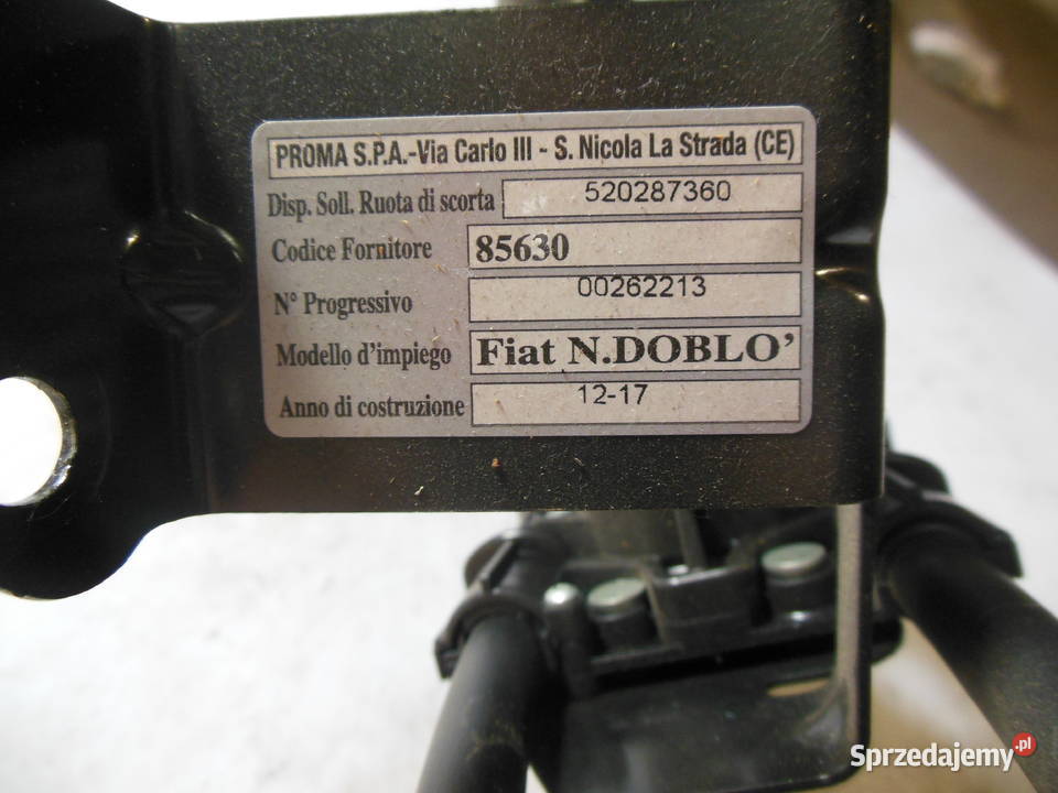 DOBLO II WIESZAK WINDA KOŁA ZAPASOWEGO 520287360 Kozy