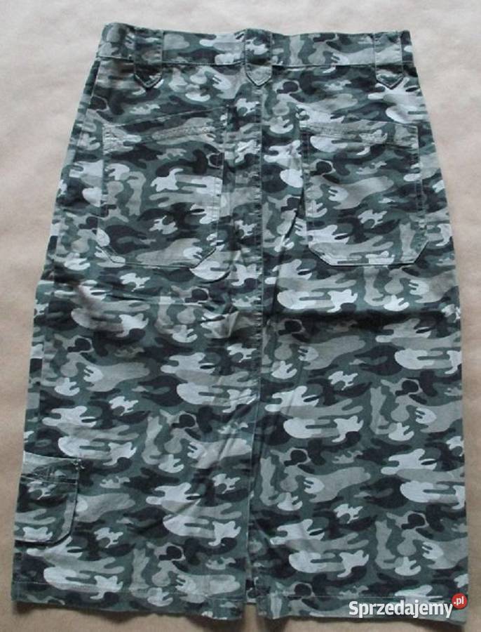 Spódnica bojówka spódnica midi panterka zielony Łódź