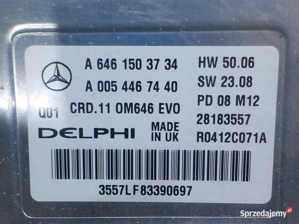 MERCEDES C W204 22 CDI 09r KOMBI 5D sterownik mazowieckie Suków sprzedam