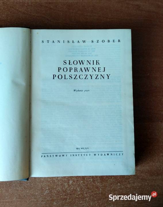 Słownik poprawnej polszczyzny Stanisław Szober Włodawa