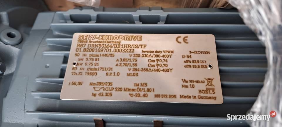 Motoreduktor SEW 075kw 25 obr R67 Myślenice