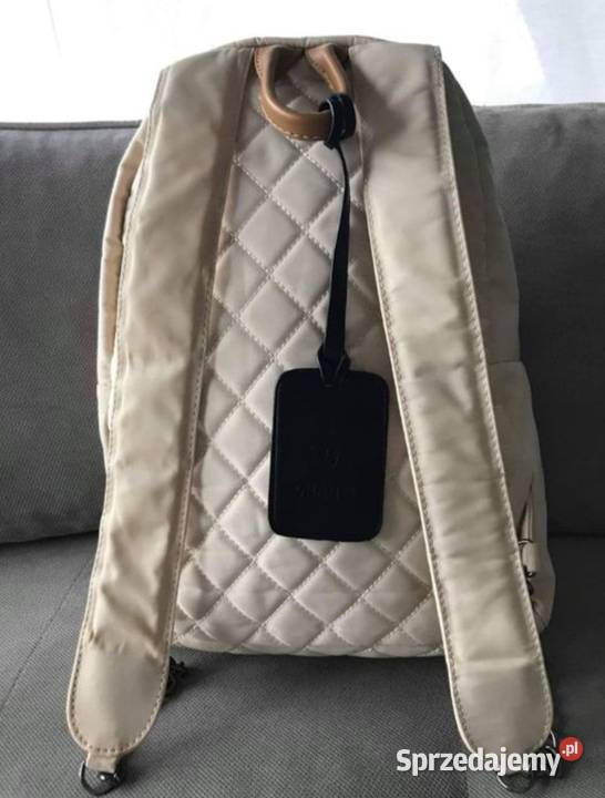 Plecak pikowany Chanel skórzany beż latte sprzedam