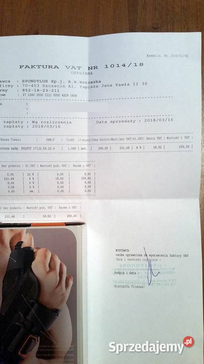 ORTEZA NADGARSTKA Z UJĘCIEM KCIUKA POLFIT 17 Koszalin
