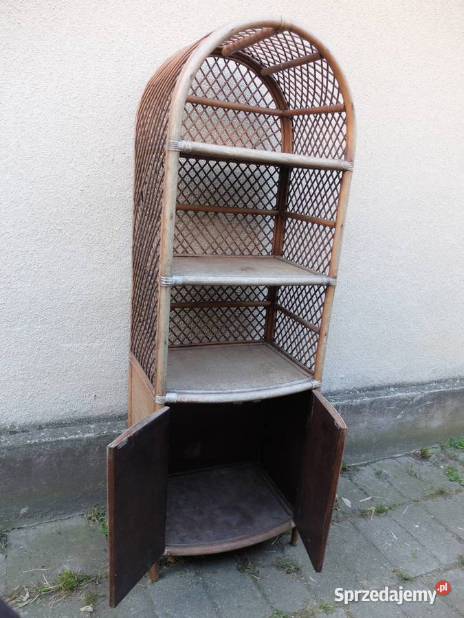 Regał w stylu kolonialnym bambus rattan 751 Kościan